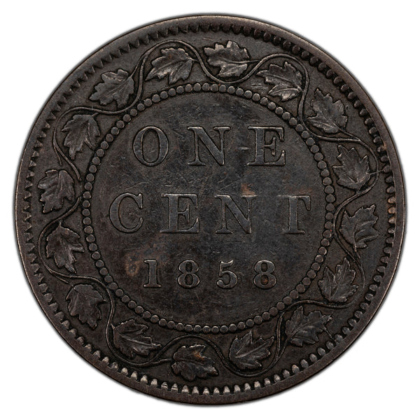 SOLD Canada 1858 One Cent Coin First Year of Issue! - VF-20 - The