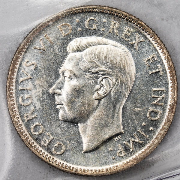 Canada 1944 25 Cents Quarter Silver Coin - ICCS MS-62 - The
