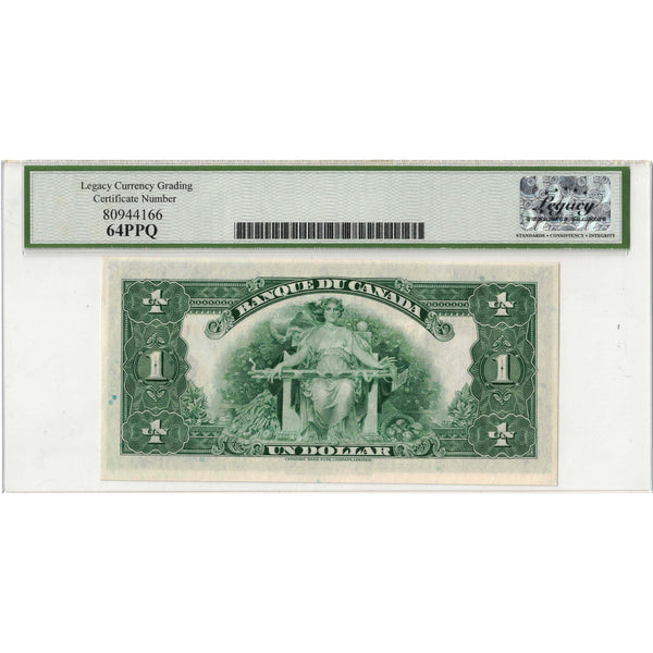 SOLD $1 1935 Banque Du Canada Note French Text BC-2 - Legacy UNC-64 PP ...