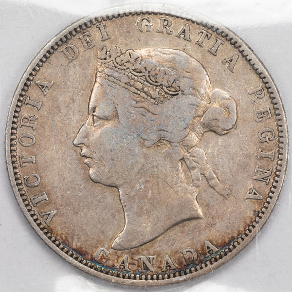 SOLD Canada 1880-H 25 Cents Quarter Silver Coin - ICCS VG-10 - The