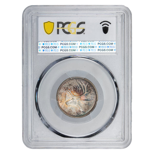 SOLD Canada 1937 25 Cents Quarter Silver Coin - PCGS MS-65+