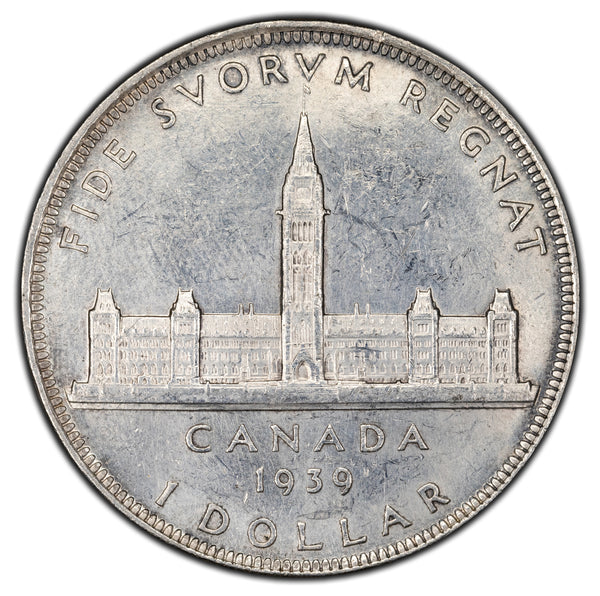 Canada 1939 1 Silver Dollar Coin Parliament Building