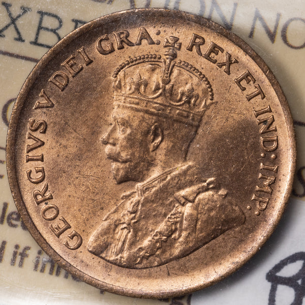 SOLD Canada 1935 1 Small Cent Coin - ICCS MS-65 Red - The Toronto