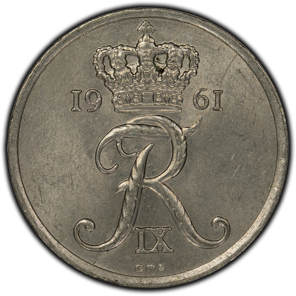 Denmark 1961 25 Ore Coin KM 850 The Toronto Coin Shop