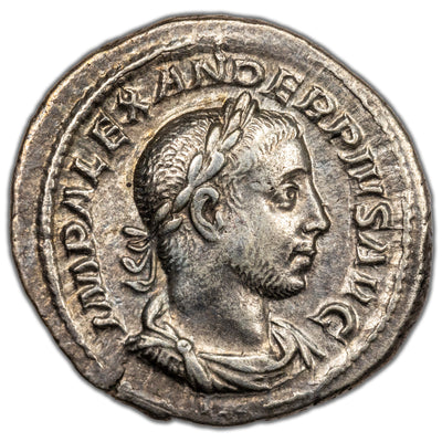SOLD Ancient Rome AD 233 Severus Alexander AR Denarius Coin RIC #243 2.75g 20mm