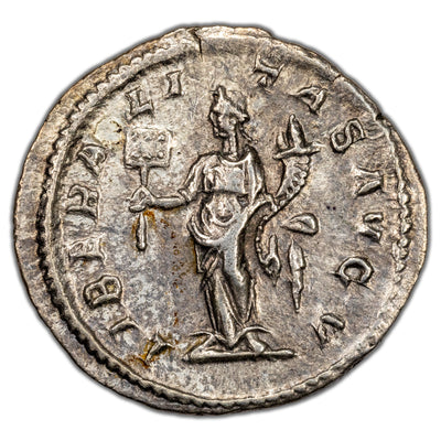 SOLD Ancient Rome AD 233 Severus Alexander AR Denarius Coin RIC #243 2.75g 20mm