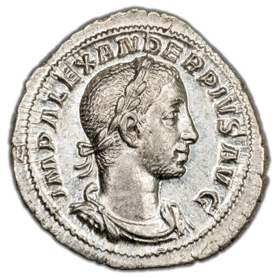 SOLD Ancient Rome AD 232 Severus Alexander AR Denarius Coin RIC #239 3.06g