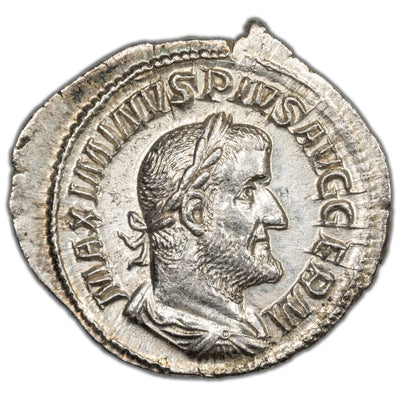 SOLD Ancient Rome AD 236 Maximinus I AR Denarius Coin RIC #19 2.86g