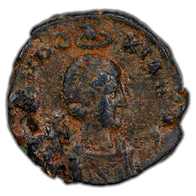 Ancient Rome AD 401-3 Aelia Eudoxia AE-3 Coin RIC #104 2.63g