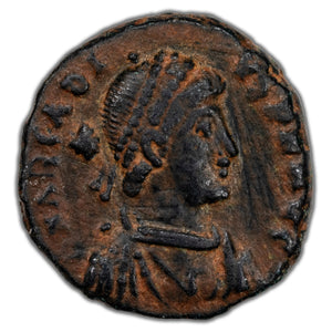 SOLD Ancient Rome AD 406-8 Arcadius AE-4 Coin RIC #151 2.37g
