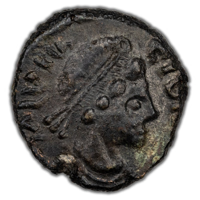 Ancient Rome AD 450 Galla Placidia AE Nummus RIC 2116 .80g 10mm