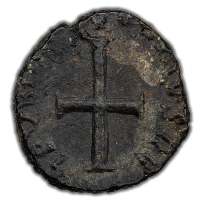 Ancient Rome AD 450 Galla Placidia AE Nummus RIC 2116 .80g 10mm