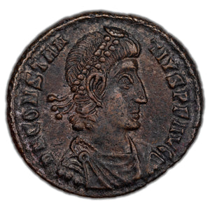 SOLD Ancient Rome AD 348-50 Constantius II AE 1/2 Centenionalis Coin RIC #332 2.66g