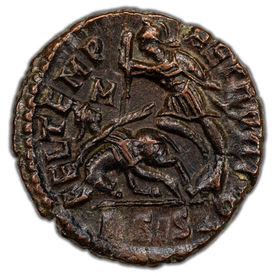 Ancient Rome AD 348-50 Constantius II AE 1/2 Centenionalis Coin RIC #381 2.29g