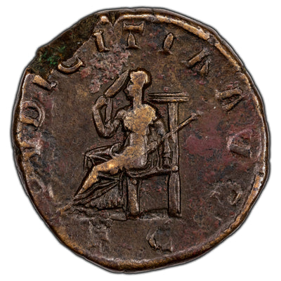 Ancient Rome AD 250 Hernia Estruscilla AE Sestertius Coin RIC #136b 14.60g 28mm