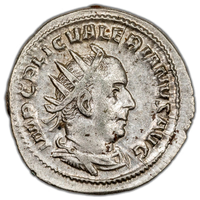 Ancient Rome AD 254 Valerian I AR Antoninianus Coin RIC #125 3.97g 22mm