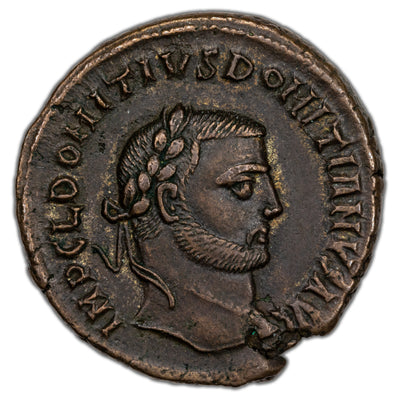 Ancient Rome AD 295-6 Domitius Domitianus AE Follis Coin RIC #20 10.37g 26mm