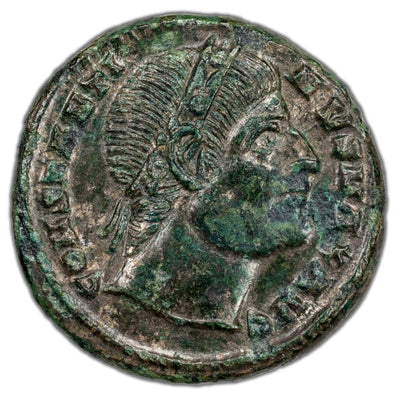 Ancient Rome AD 327 Constantine I AE Follis Coin RIC #32 3.24g 19mm