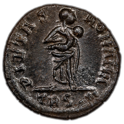 Ancient Rome AD 338-9 Theodora AE Follis Coin RIC #91 1.60g 15.3mm