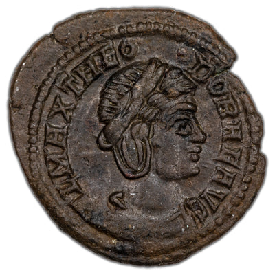 Ancient Rome AD 338-40 Theodora AE Follis Coin RIC #43 1.67g 18mm