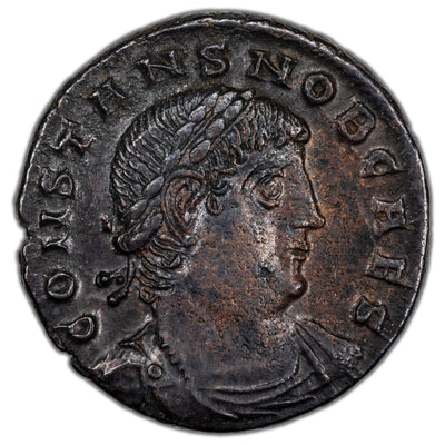 Ancient Rome AD 335-6 Constans I AE Centenionalis Coin RIC #201 2.66g