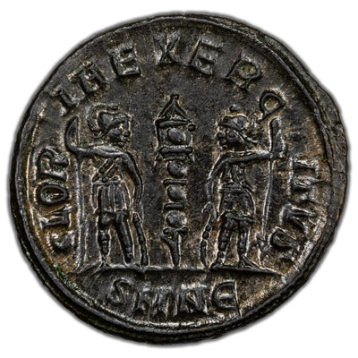 Ancient Rome AD 335-6 Delmatius AE Follis Coin RIC #194 1.61g 17mm