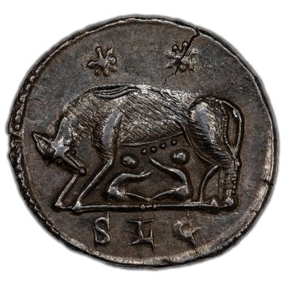 Ancient Rome AD 330-1 Constantine I Urbs Roma AE Follis Coin RIC #242 2.62g