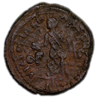 Ancient Rome AD 414-15 Priscus Attalus AE 1/2 Centenionalis RIC #1414 1.70g 14mm