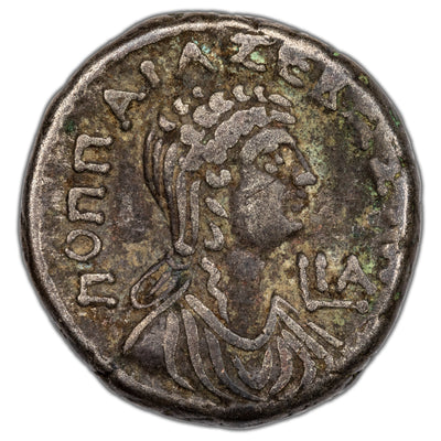 Ancient Rome Provincial Egypt AD 63-64 Nero & Poppaea BL Tetradrachm Coin RPC #5182