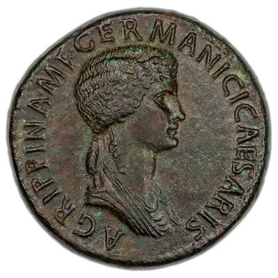 Ancient Rome AD 42-43 Agrippina AE Sestertius Coin RIC #102 26.89g