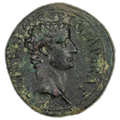 Ancient Rome AD 10-12 Tiberius, under Augustus AE As Coin RIC #469 11.34g 31mm