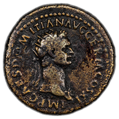 SOLD Ancient Rome AD 85 Domitian AE Dupondius Coin RIC #290 13.13g 30mm