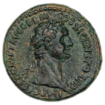 Ancient Rome AD 85 Domitian AE As Coin RIC #281 BMC #354 9.45g 27mm