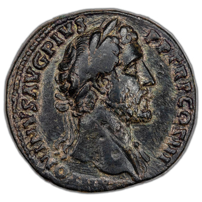 SOLD Ancient Rome AD 143 Antoninus Pius AE Sestertius Coin RIC #716 24.79g 31mm