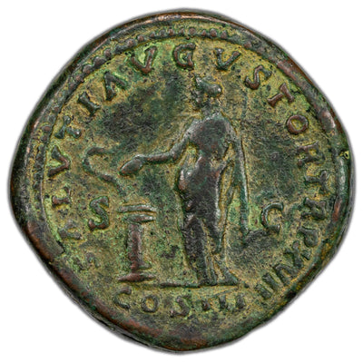 SOLD Ancient Rome AD 163 Marcus Aurelius AE Sestertius Coin RIC #843 26.92g 34mm