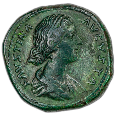 SOLD Ancient Rome AD 161-64 Faustina II AE Sestertius Coin RIC #1642 27.94 32mm