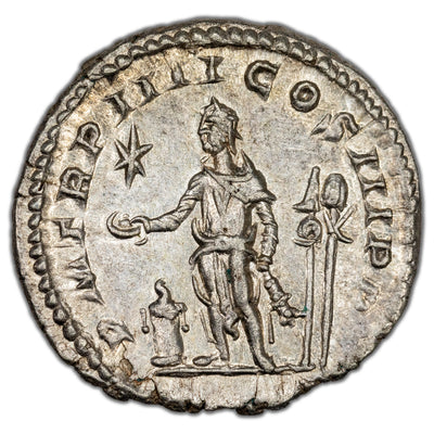 Ancient Rome AD 221 Elagabalus AR Denarius Coin RIC #49 BMC #260 2.96g