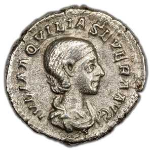 SOLD Ancient Rome AD 220 Aquilia Severa AR Denarius Coin RIC #226 2.66g