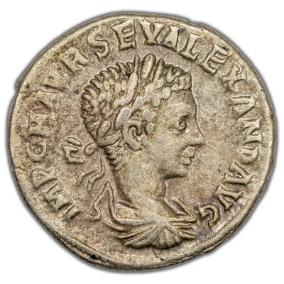 Ancient Rome AD 223 Severus Alexander AR Denarius Coin RIC #274 2.85g