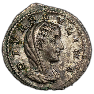 Ancient Rome AD 235-6 Diva Paulina AR Denarius Coin RIC #2 2.93g