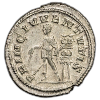 Ancient Rome AD 236-7 Maximus AR Denarius Coin RIC #3 BMC #211 2.29g