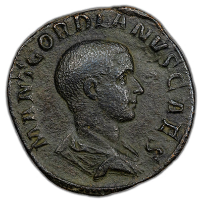 Ancient Rome AD 238 Gordian III AE Sestertius Coin RIC #3 20.06g 30mm
