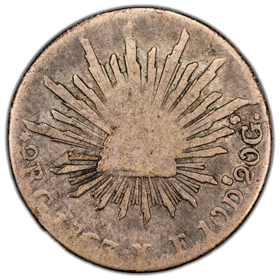 Cuba Revolutionary Key Counterstamped Mexico 1863 2 Reales Silver Coin