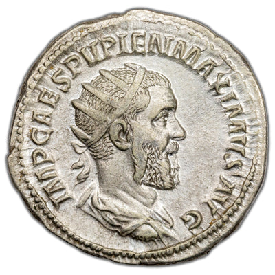 Ancient Rome AD 238 Pupienus AR Antoninianus Coin RIC #10b 5.56g