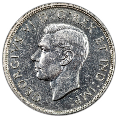 SOLD Canada 1947 ML Maple Leaf 2xHP $1 Silver Dollar Coin - AU