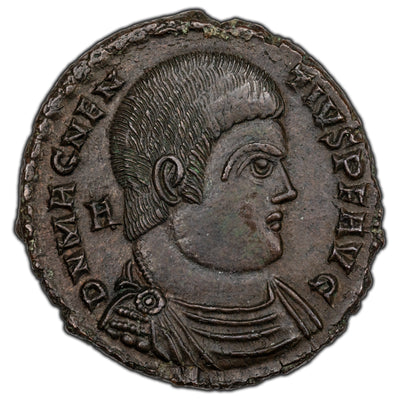 Ancient Rome AD 350-53 Magnentius AE Mariorina Coin RIC #123 4.42g