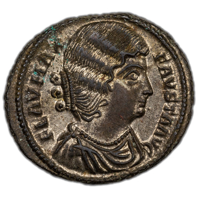 Ancient Rome AD 325-6 Fausta AE Follis Coin RIC #481 3.61g