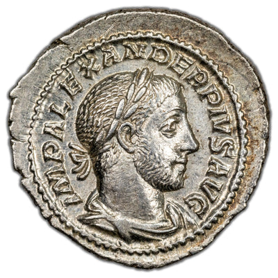 SOLD Ancient Rome AD 232 Severus Alexander AR Denarius Coin RIC #246 3.39g
