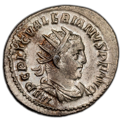 Ancient Rome AD 254-56 Valerian I AR Antoninianus Coin RIC #87 3.48g