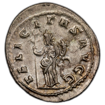 Ancient Rome AD 254-56 Valerian I AR Antoninianus Coin RIC #87 3.48g